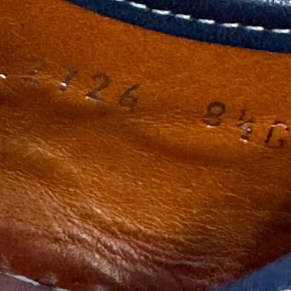 Gucci Navy Blue Leather Lace Up Low Top Sneakers Size US 9.5 | uk 9.5 | It 42.5 - Picture 3 of 7